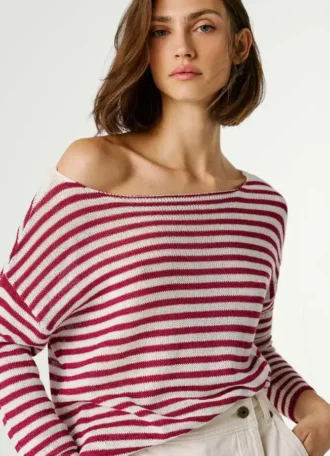 Gestreifter Strickpullover