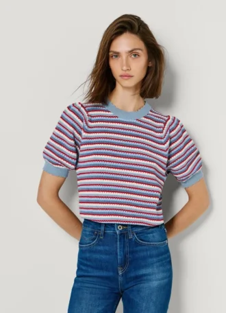 Gestreifter Strickpullover