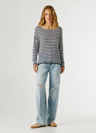 Gestreifter Strickpullover