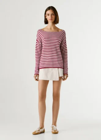 Gestreifter Strickpullover