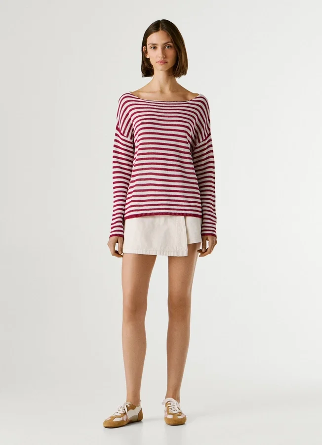 Gestreifter Strickpullover Gestreifter Strickpullover
