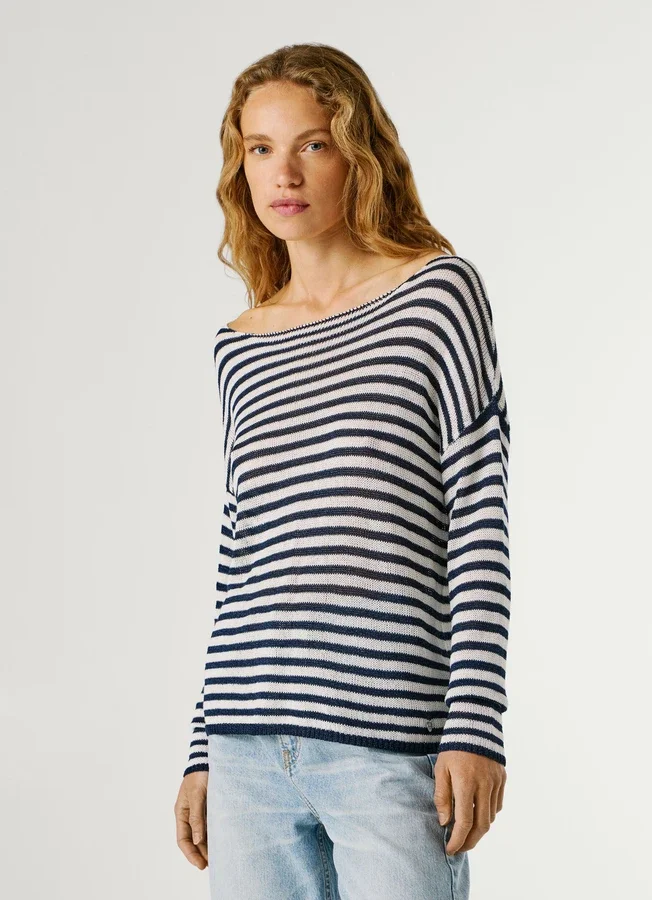 Gestreifter Strickpullover Gestreifter Strickpullover