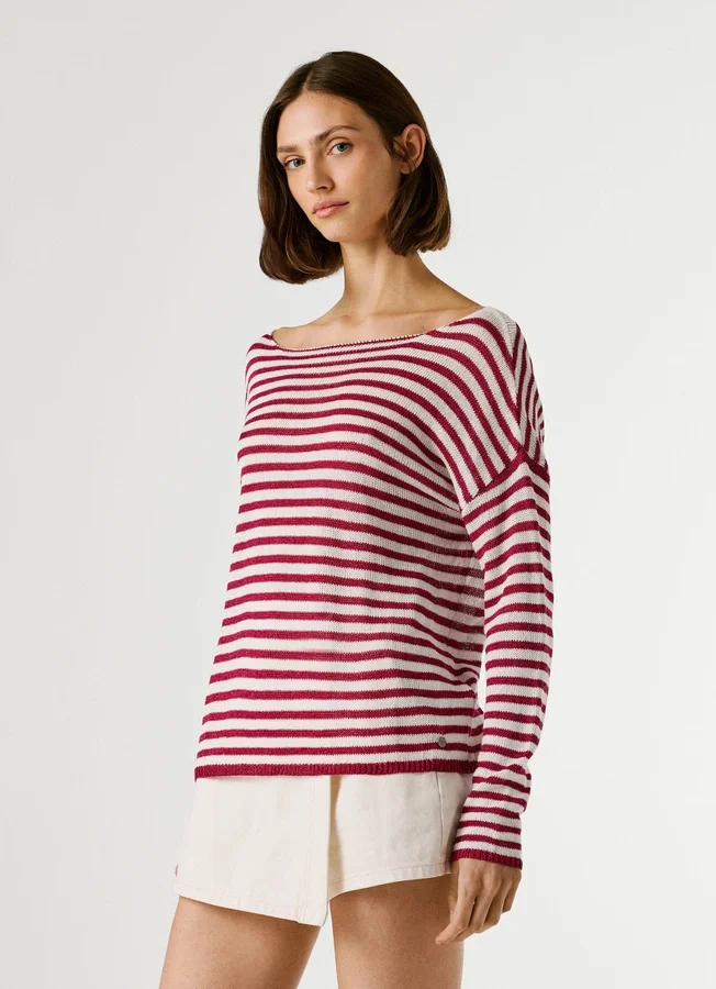 Gestreifter Strickpullover Gestreifter Strickpullover