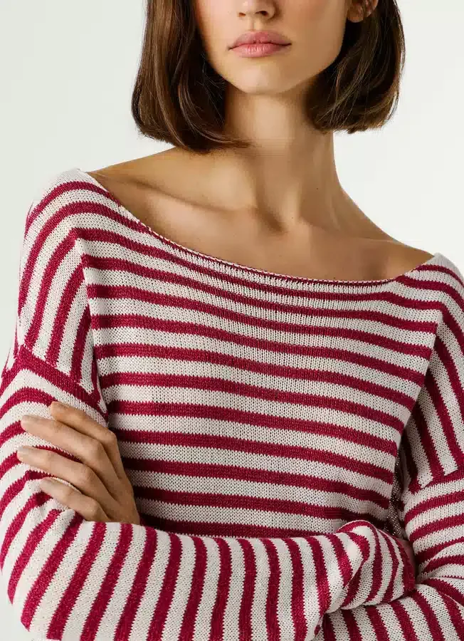 Gestreifter Strickpullover Gestreifter Strickpullover