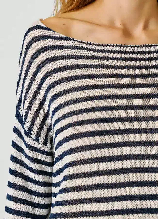 Gestreifter Strickpullover Gestreifter Strickpullover