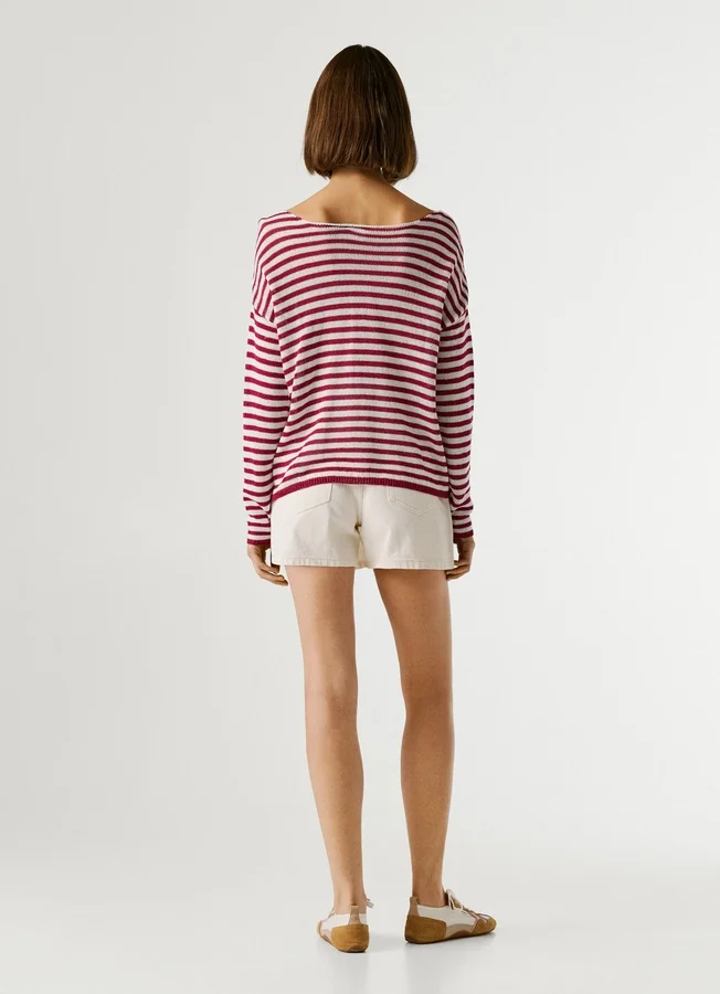 Gestreifter Strickpullover Gestreifter Strickpullover