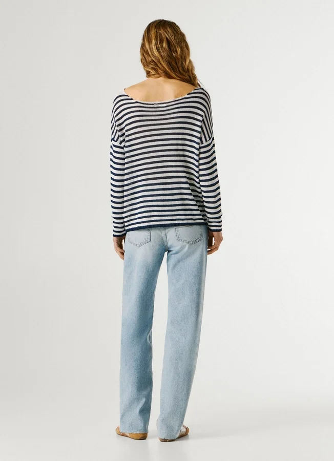 Gestreifter Strickpullover Gestreifter Strickpullover