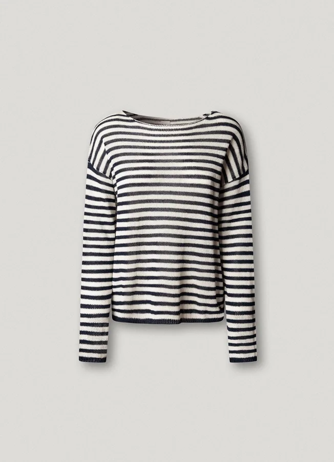 Gestreifter Strickpullover Gestreifter Strickpullover