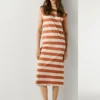 Gestreiftes Midikleid