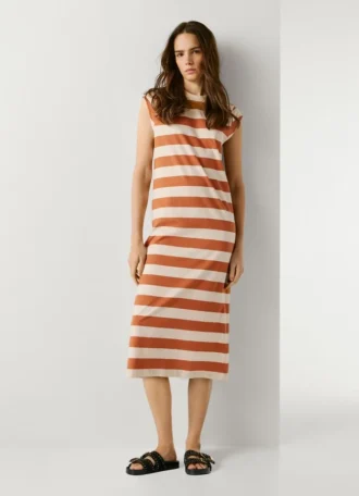 Gestreiftes Midikleid