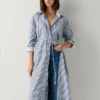 Gestreiftes Midikleid