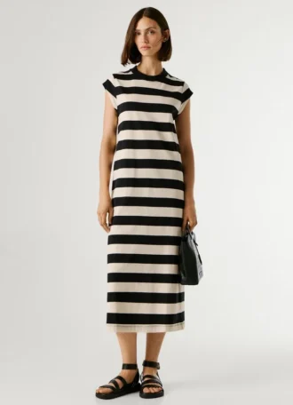 Gestreiftes Midikleid