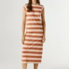 Gestreiftes Midikleid