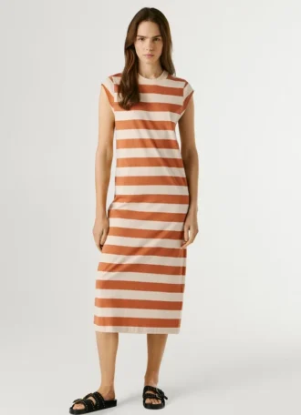Gestreiftes Midikleid