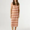 Gestreiftes Midikleid