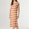 Gestreiftes Midikleid