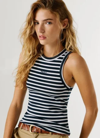 Gestreiftes Rippshirt