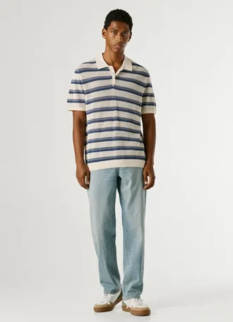 Gestreiftes Strick-Polo