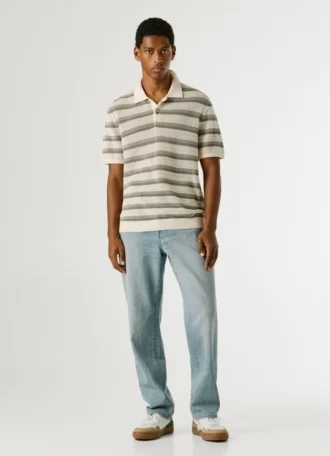 Gestreiftes Strick-Polo