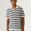 Gestreiftes Strick-Polo Gestreiftes Strick-Polo