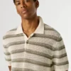 Gestreiftes Strick-Polo Gestreiftes Strick-Polo