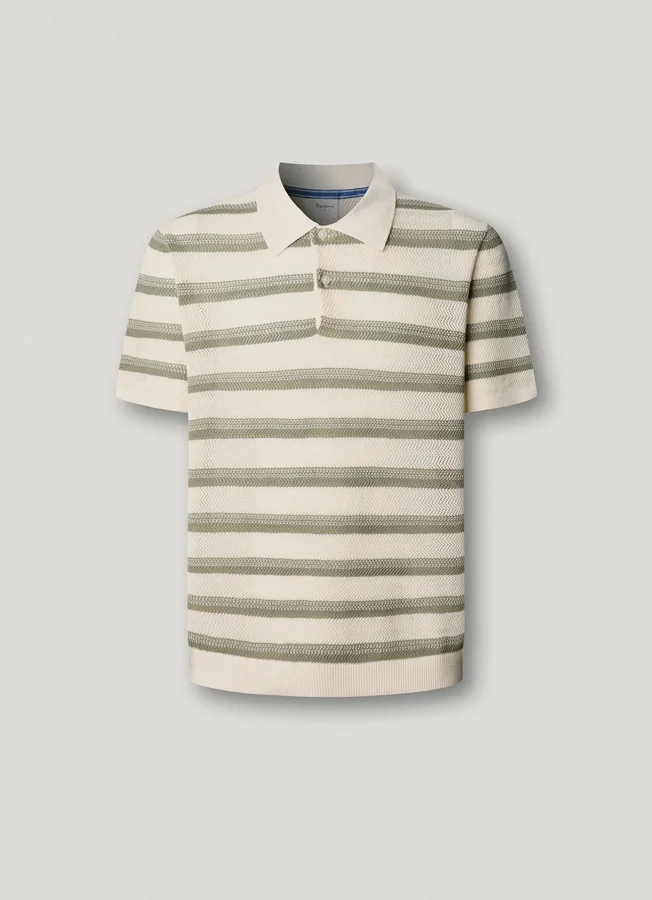 Gestreiftes Strick-Polo Gestreiftes Strick-Polo