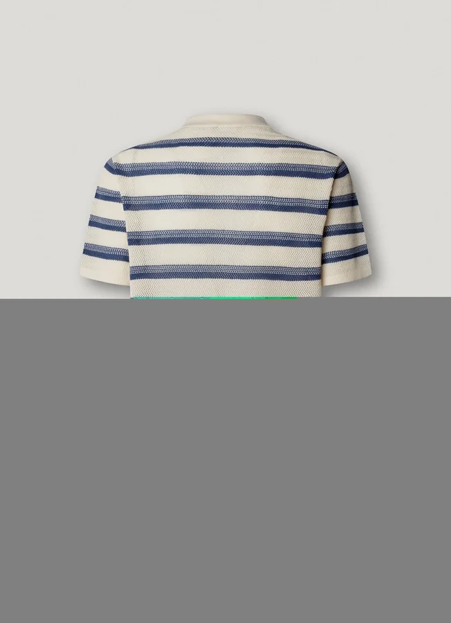 Gestreiftes Strick-Polo Gestreiftes Strick-Polo