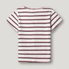 Gestreiftes T-Shirt mit Rippstrick