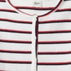 Gestreiftes T-Shirt mit Rippstrick