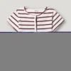 Gestreiftes T-Shirt mit Rippstrick