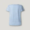 Gestreiftes T-Shirt mit V-Ausschnitt