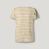 Gestreiftes T-Shirt mit V-Ausschnitt
