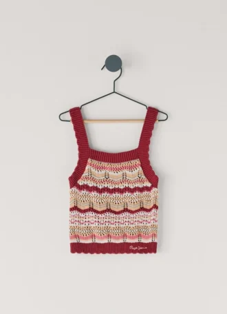 Gestricktes Oberteil mit Streifen
