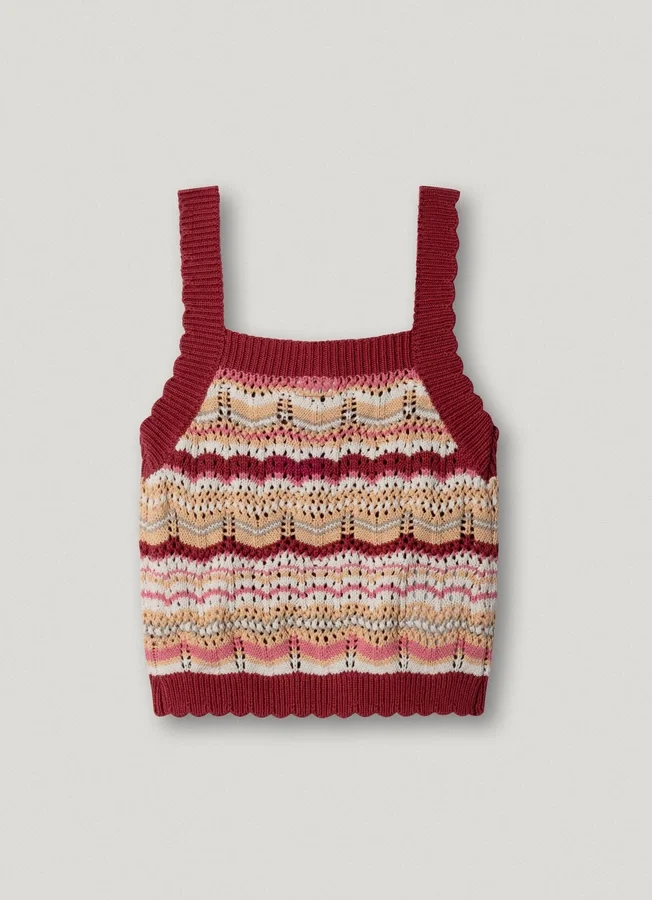 Gestricktes Oberteil mit Streifen Gestricktes Oberteil mit Streifen