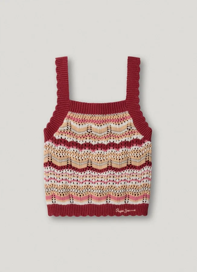 Gestricktes Oberteil mit Streifen Gestricktes Oberteil mit Streifen