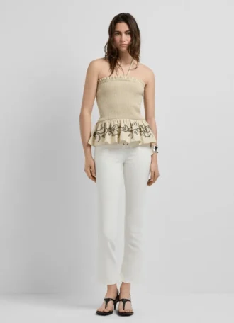 Halter-Top aus Leinen