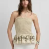 Halter-Top aus Leinen