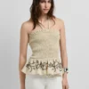 Halter-Top aus Leinen