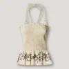 Halter-Top aus Leinen