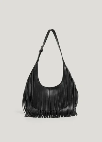 Handtasche in Halbmondform in Lederoptik