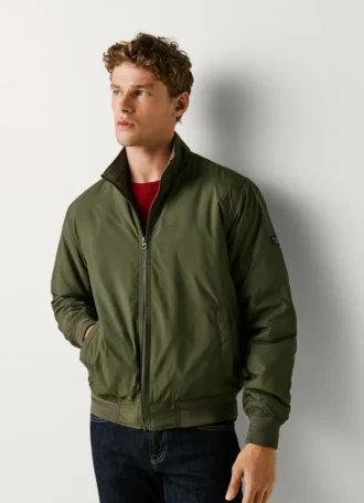 Harrington-Jacke mit hohem Kragen