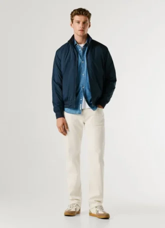 Harrington-Jacke mit hohem Kragen