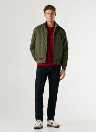 Harrington-Jacke mit hohem Kragen