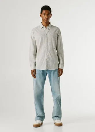 Hemd mit geometrischem Print in Regular Fit
