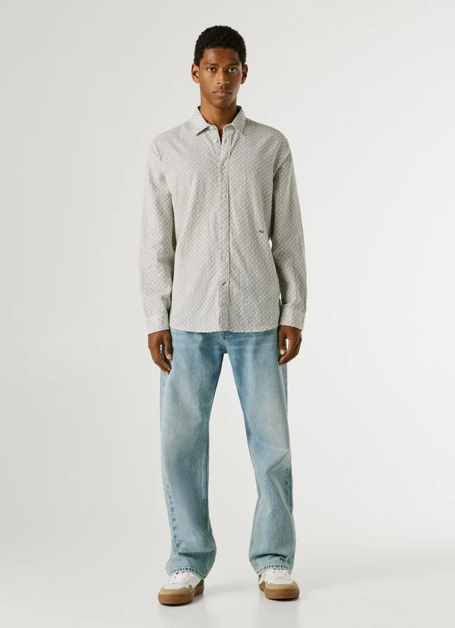 Hemd mit geometrischem Print in Regular Fit Hemd mit geometrischem Print in Regular Fit
