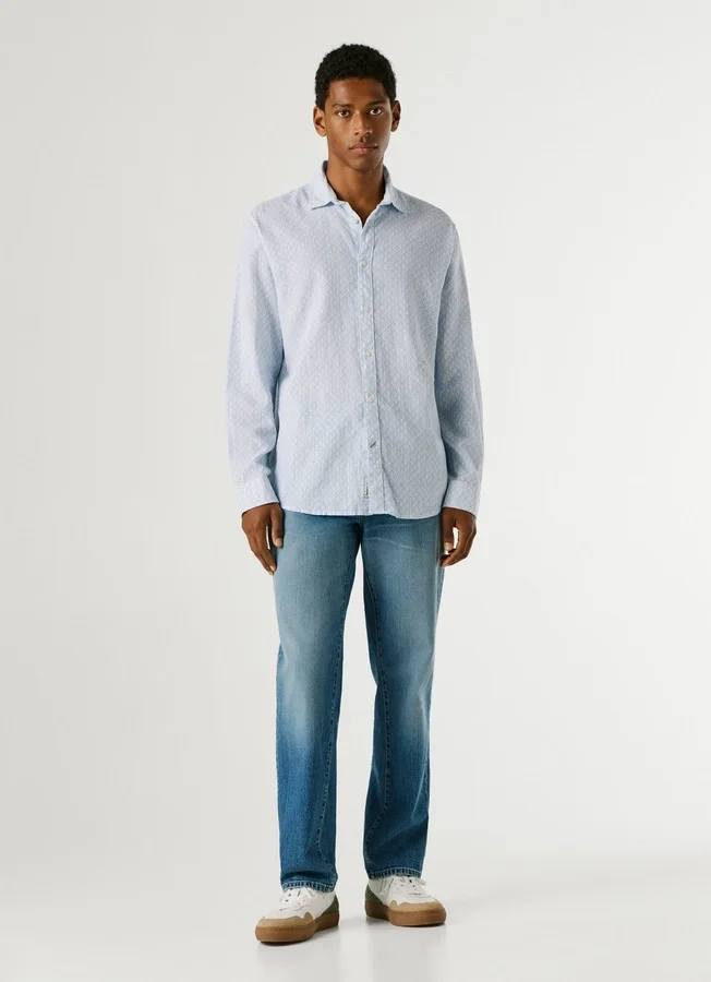 Hemd mit geometrischem Print in Regular Fit Hemd mit geometrischem Print in Regular Fit
