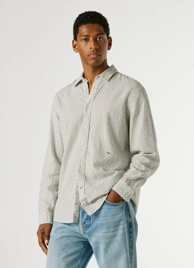 Hemd mit geometrischem Print in Regular Fit Hemd mit geometrischem Print in Regular Fit