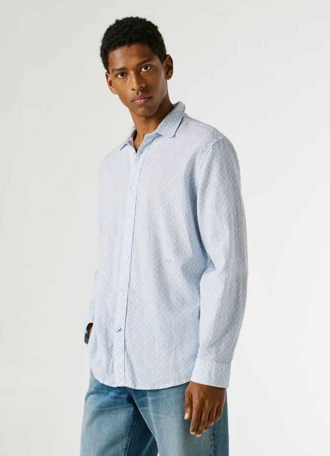 Hemd mit geometrischem Print in Regular Fit Hemd mit geometrischem Print in Regular Fit
