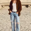 High-Rise-Jeans mit geradem Schnitt – Lexa