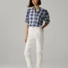High-Rise-Jeans mit schmal zulaufender Passform – Violett High-Rise-Jeans mit schmal zulaufender Passform – Violett